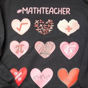 Math Teacher Hoodie/crewneck - Black